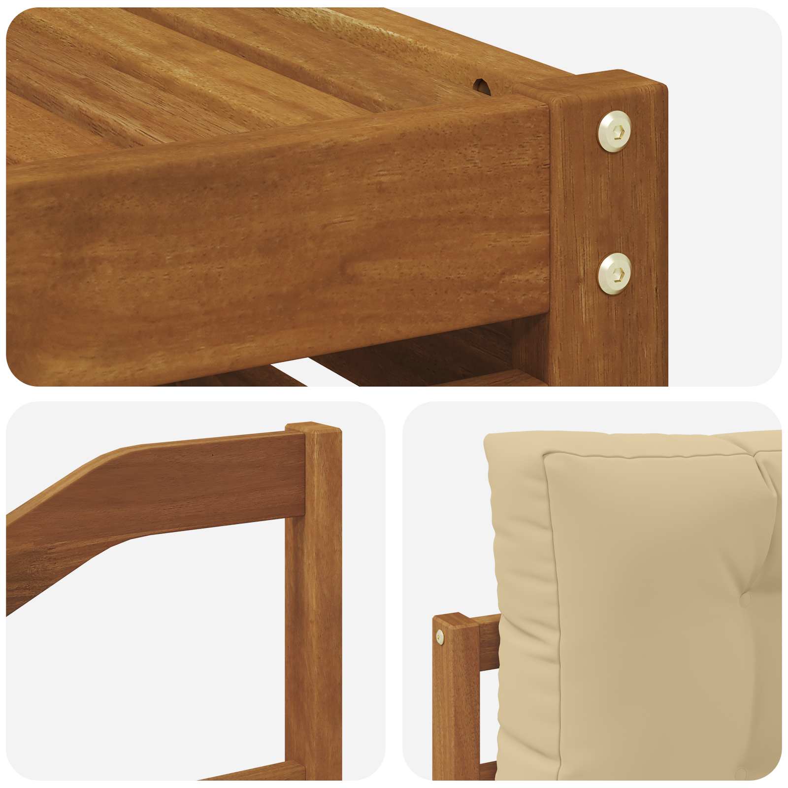 Ensemble de canapés d'extérieur 6 pcs Naturel et Beige - XIOS