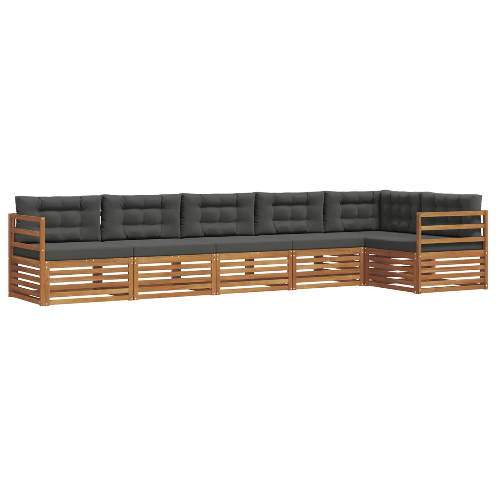 Ensemble de canapés d'extérieur 6 pcs Naturel et Anthracite - XIOS