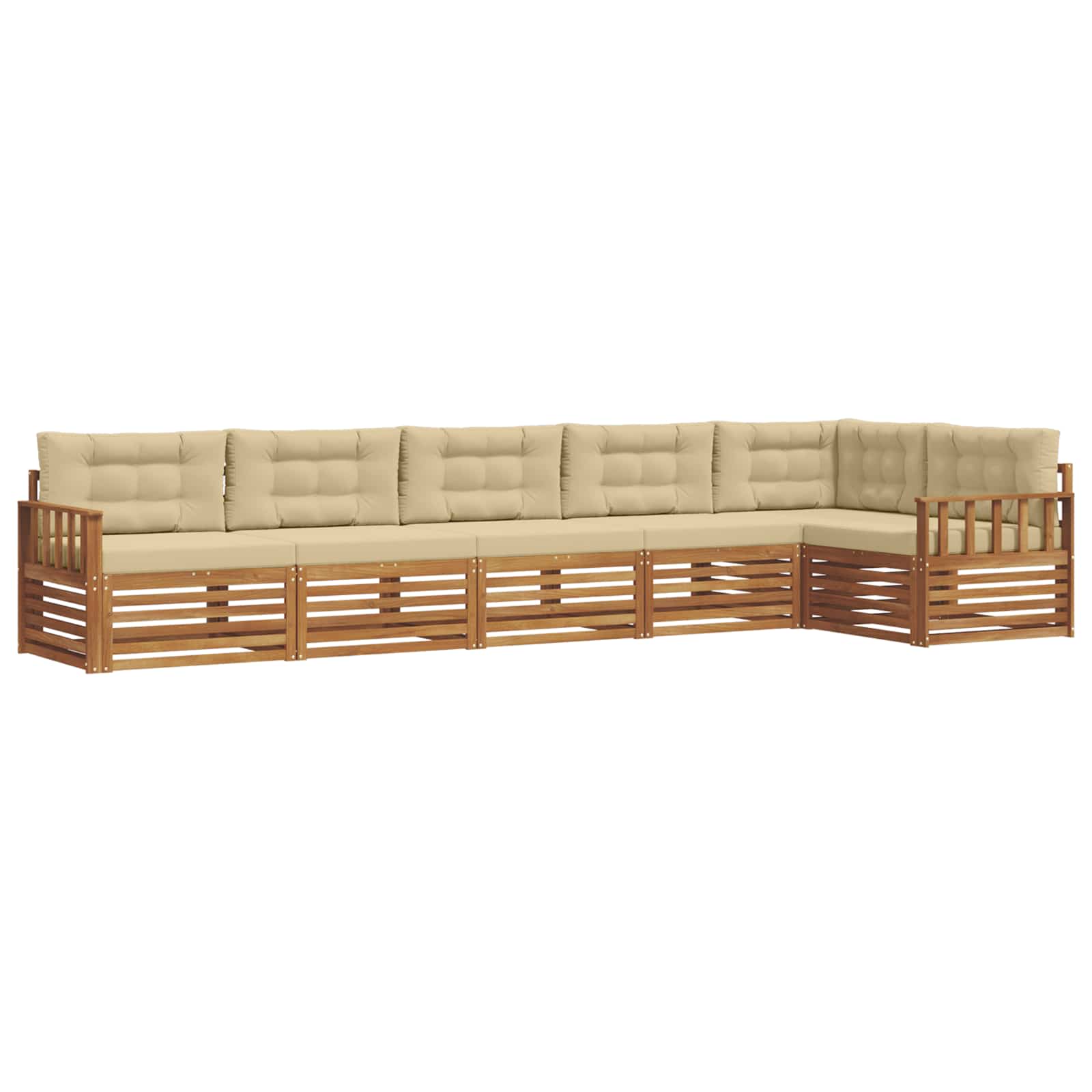 Ensemble de canapés d'extérieur 6 pcs Naturel et Beige - XIOS