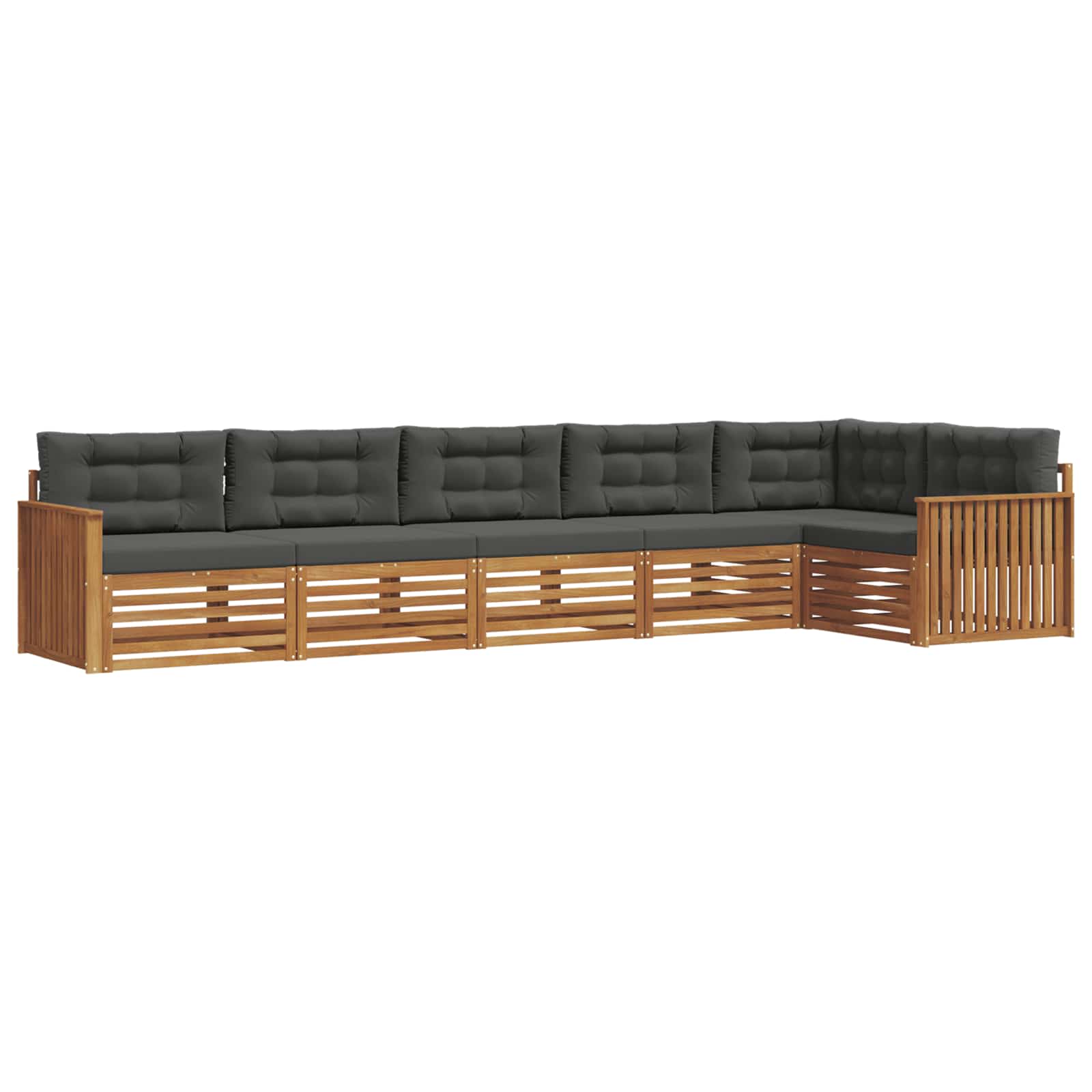 Ensemble de canapés d'extérieur 6 pcs Naturel et Anthracite - XIOS