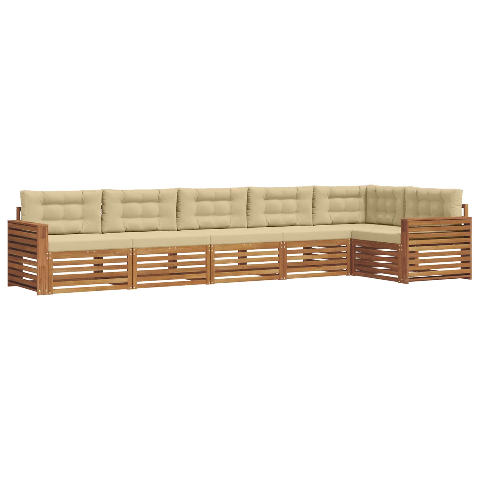 Ensemble de canapés d'extérieur 6 pcs Naturel et Beige - XIOS