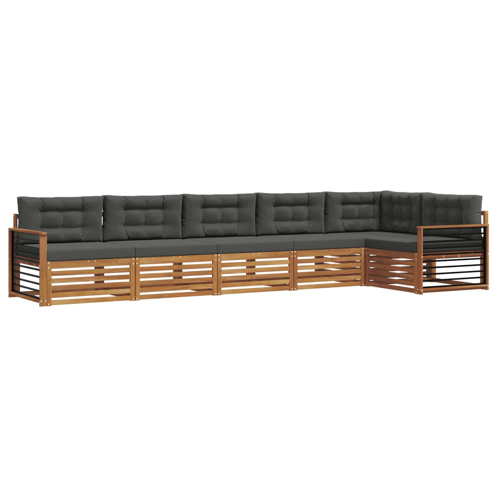 Ensemble de canapés d'extérieur 6 pcs Naturel et Anthracite - XIOS