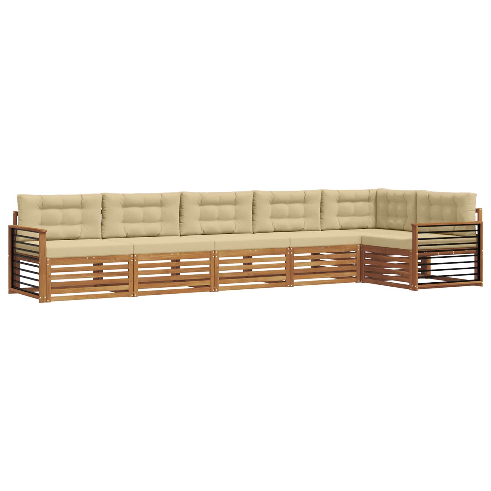 Ensemble de canapés d'extérieur 6 pcs Naturel et Beige - XIOS