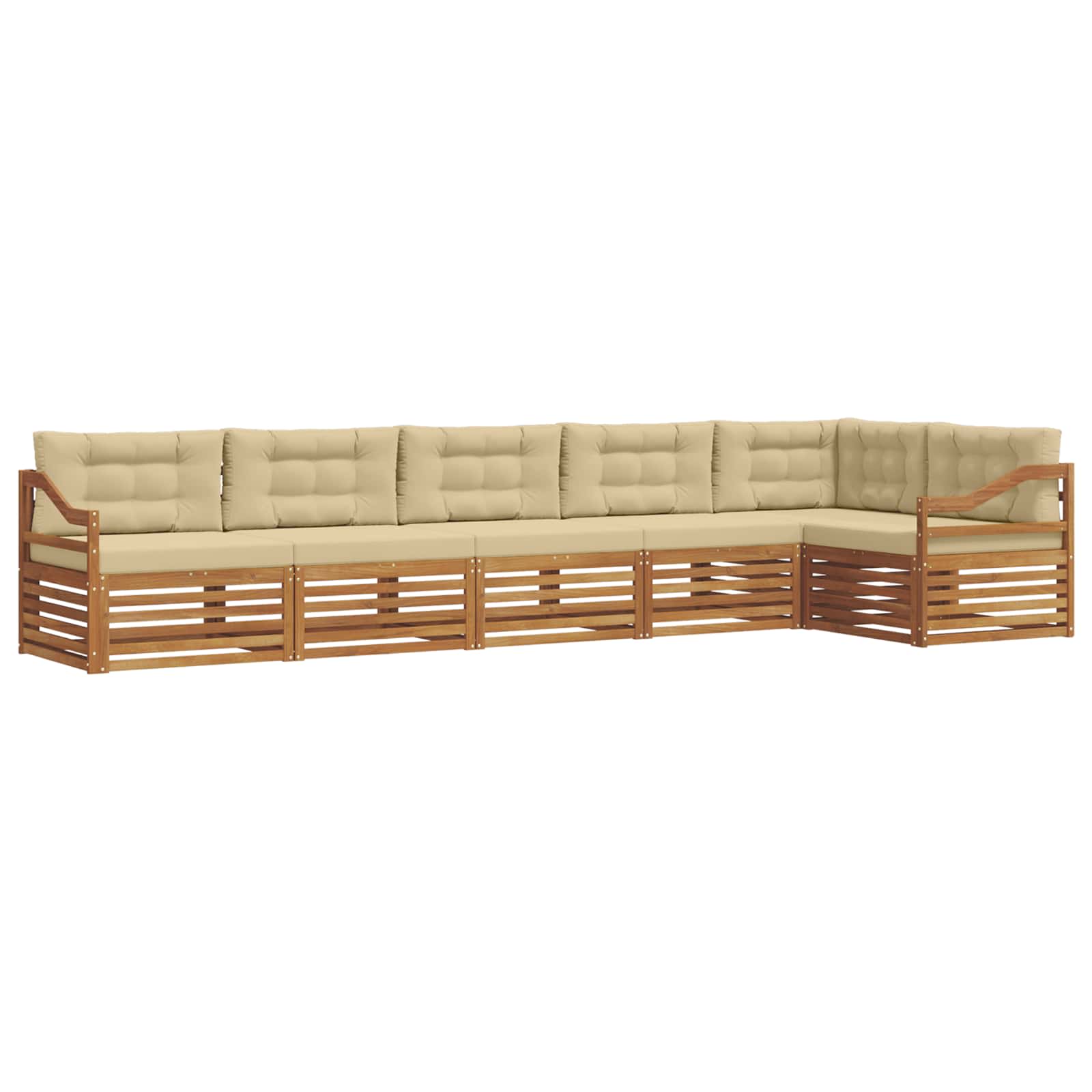 Ensemble de canapés d'extérieur 6 pcs Naturel et Beige - XIOS