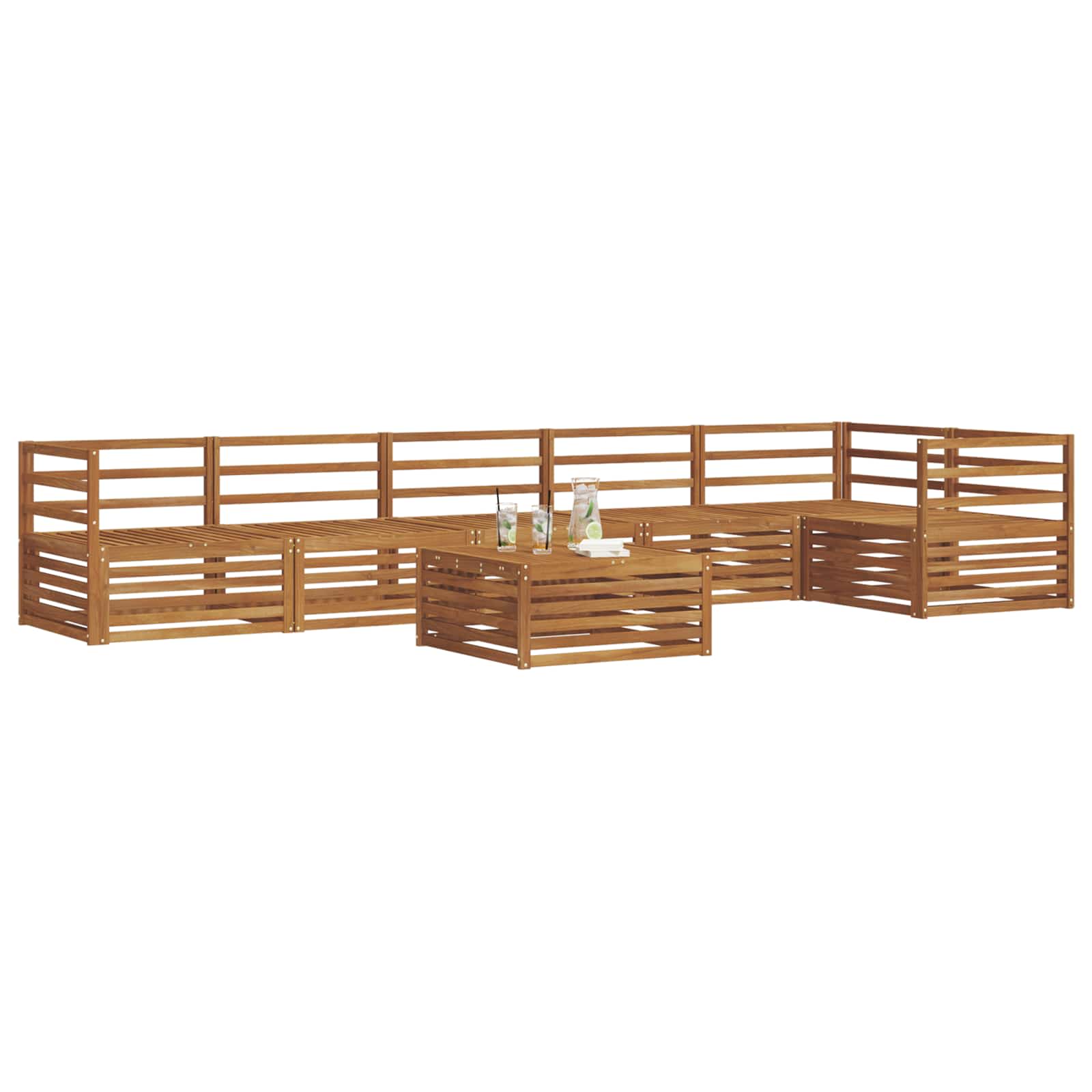 Ensemble de canapés d'extérieur 7 pcs Naturel - XIOS