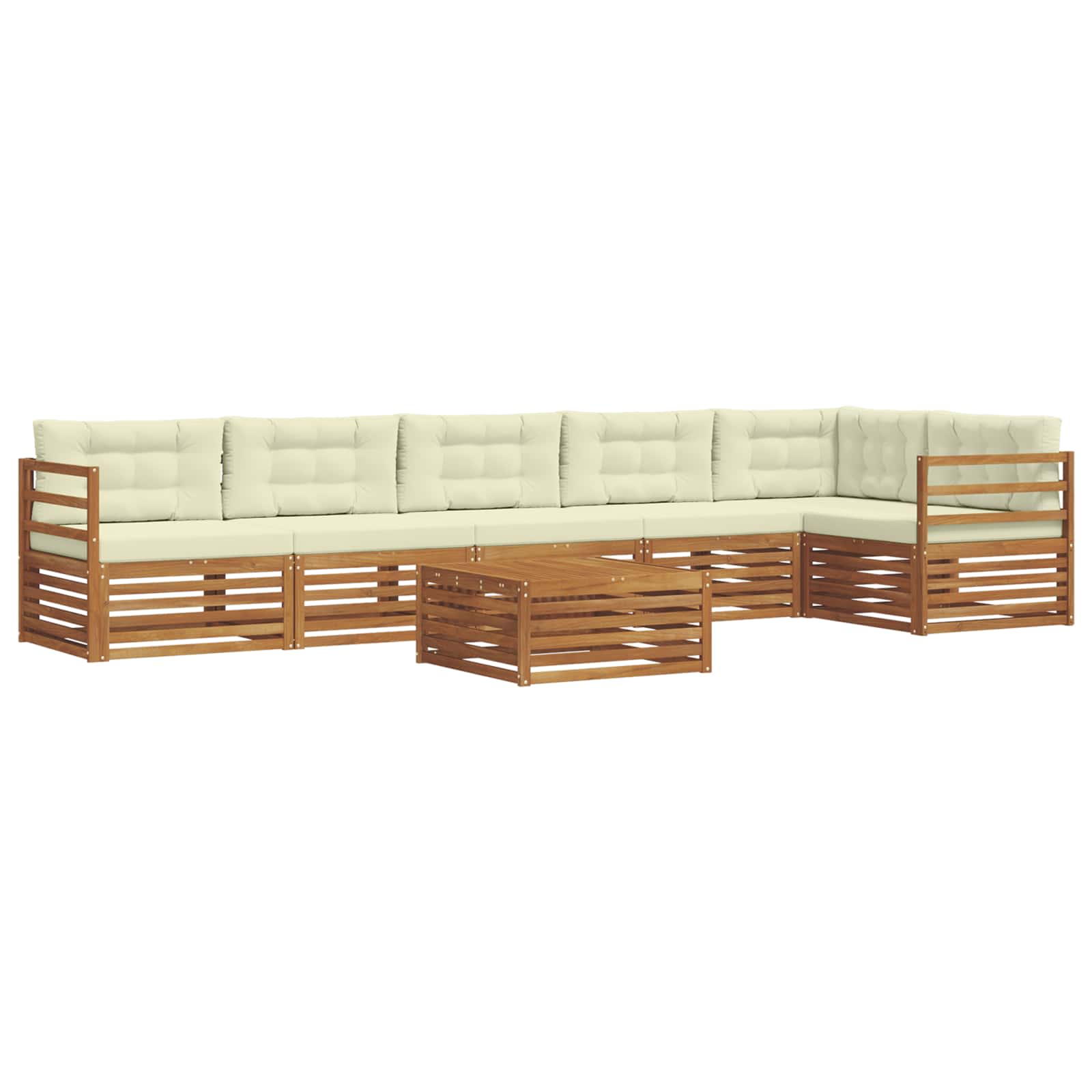 Ensemble de canapés d'extérieur 7 pcs Naturel et Crème - XIOS