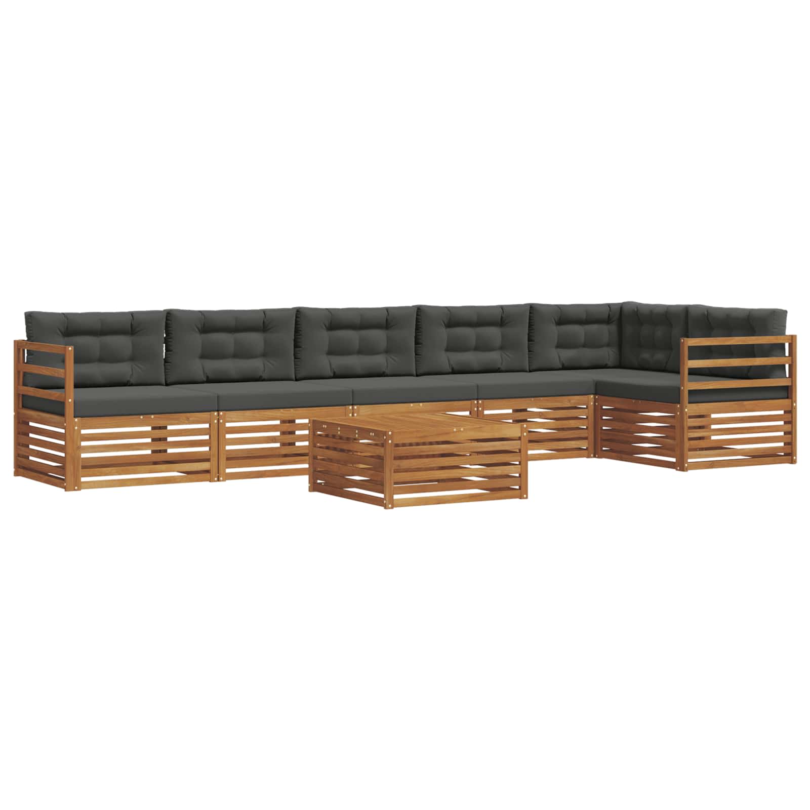 Ensemble de canapés d'extérieur 7 pcs Naturel et Anthracite - XIOS