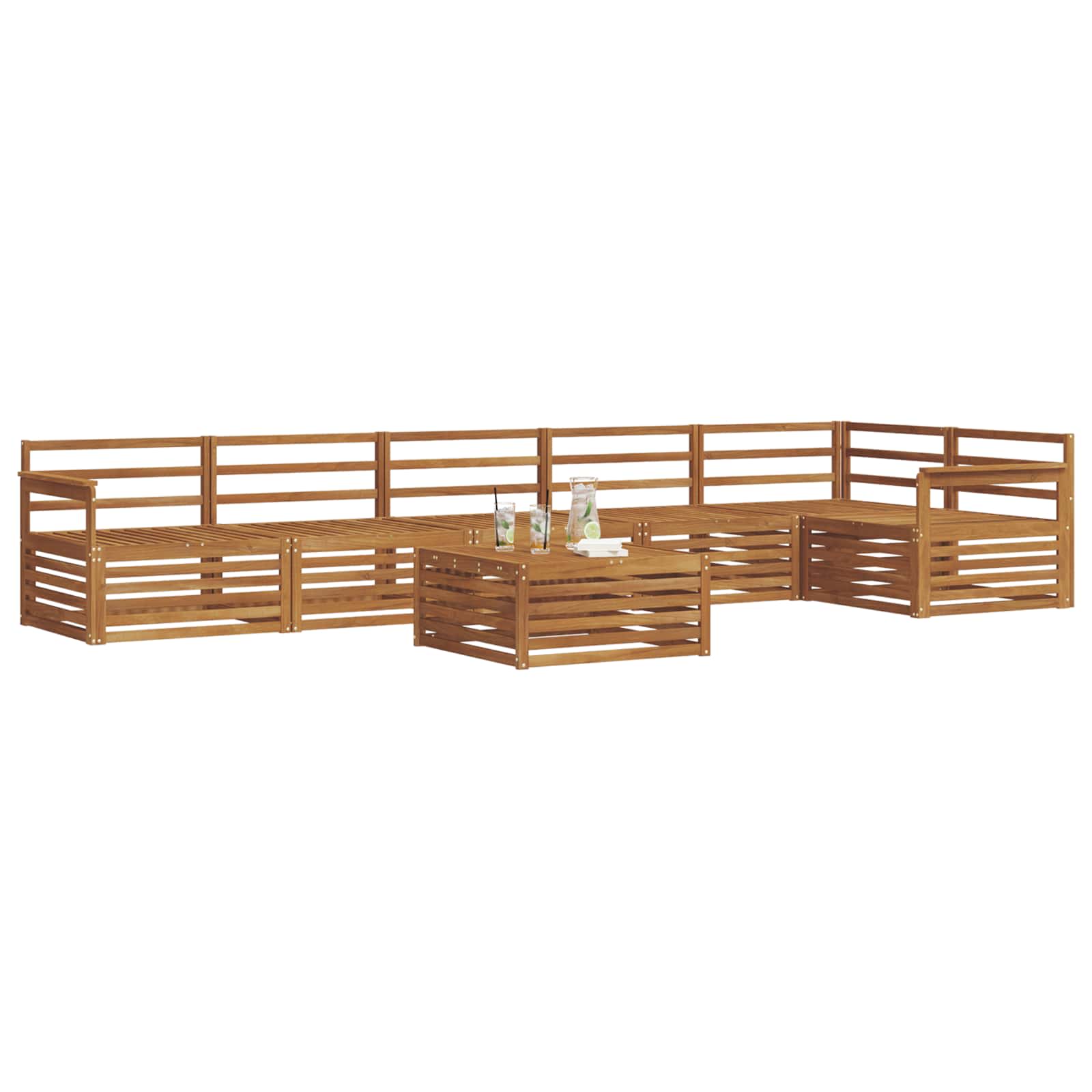 Ensemble de canapés d'extérieur 7 pcs Naturel - XIOS