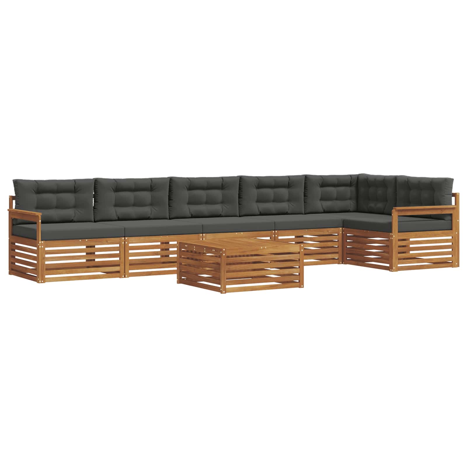 Ensemble de canapés d'extérieur 7 pcs Naturel et Anthracite - XIOS