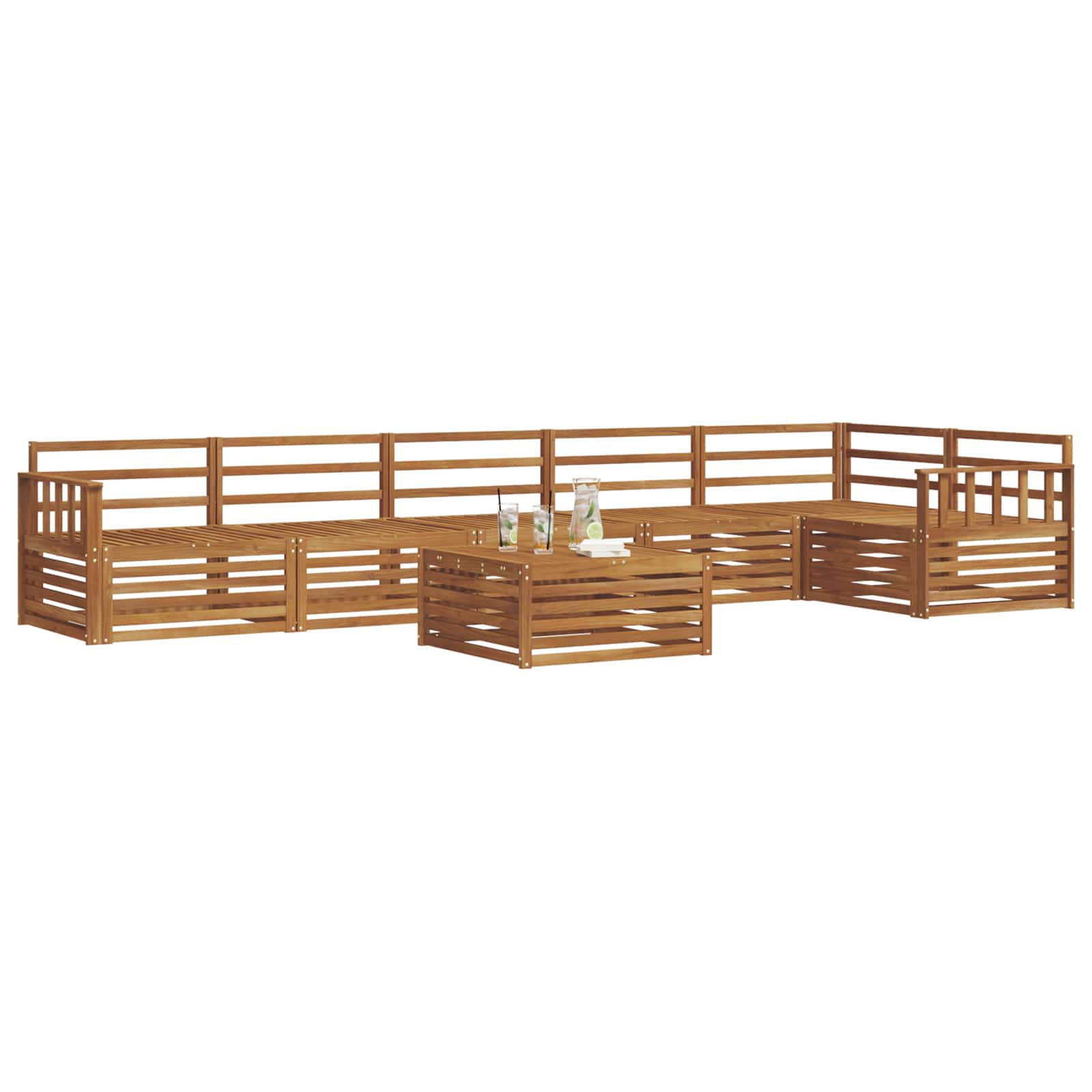 Ensemble de canapés d'extérieur 7 pcs Naturel - XIOS