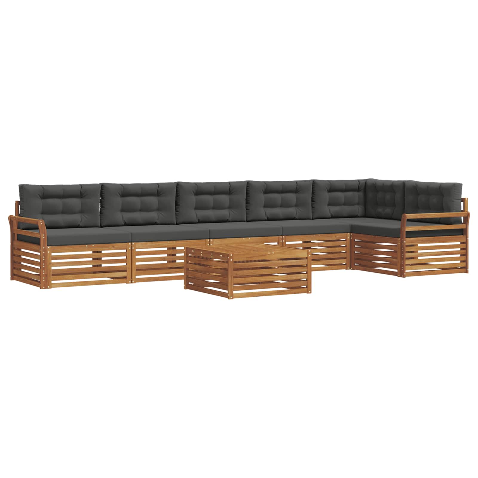 Ensemble de canapés d'extérieur 7 pcs Naturel et Anthracite - XIOS