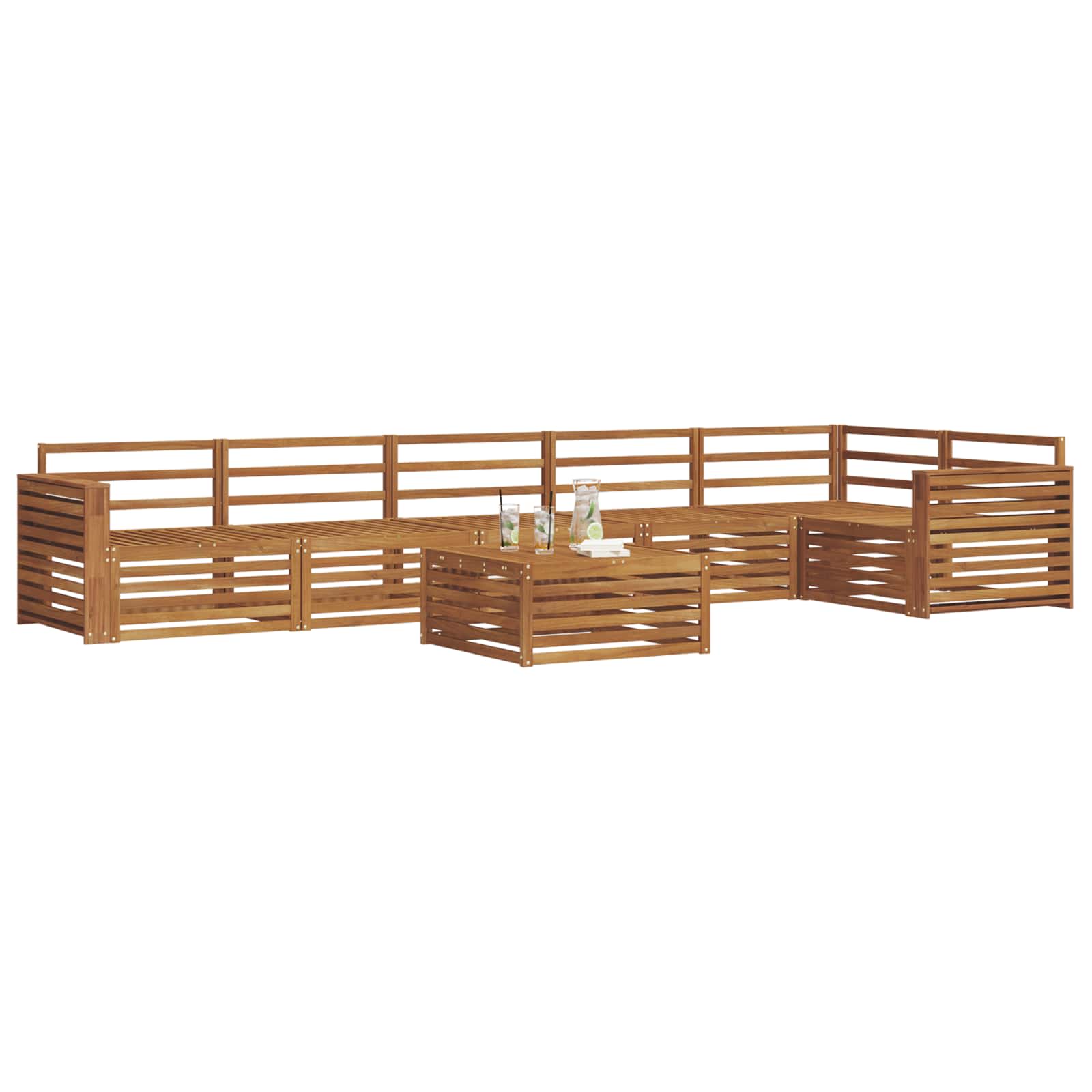 Ensemble de canapés d'extérieur 7 pcs Naturel - XIOS