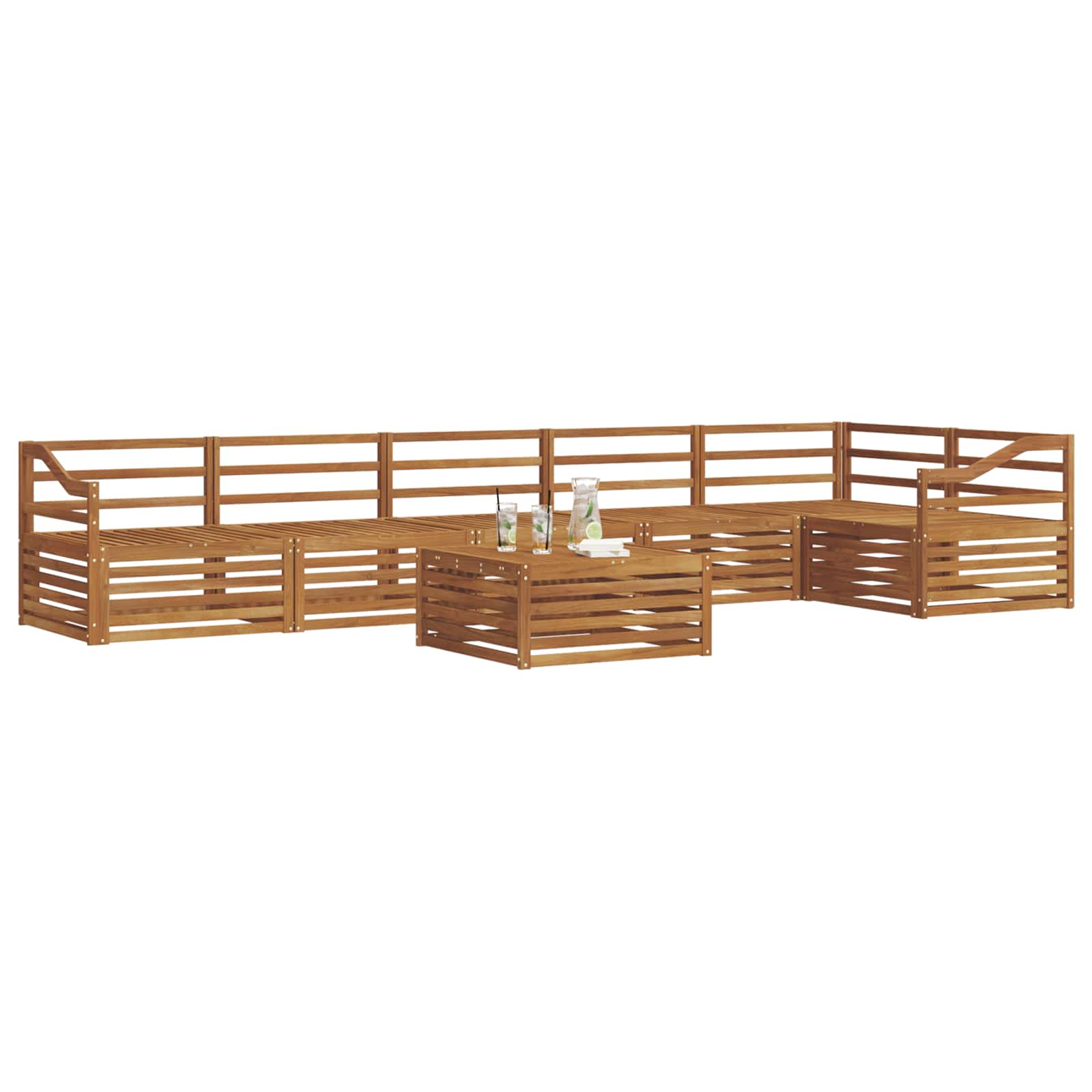 Ensemble de canapés d'extérieur 7 pcs Naturel - XIOS