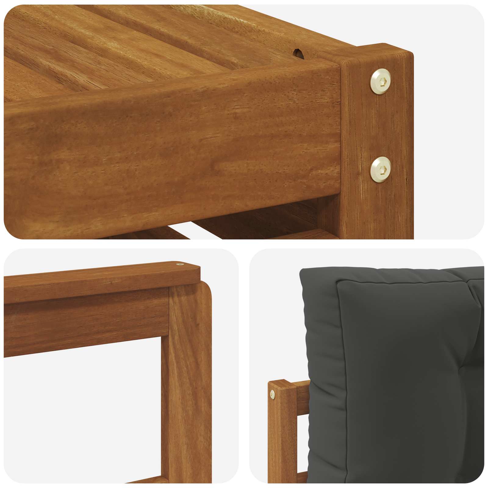 Ensemble de canapés d'extérieur 9 pcs Naturel et Anthracite - XIOS