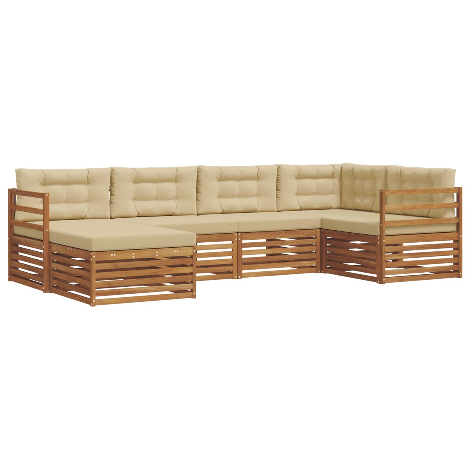 Ensemble de canapés d'extérieur 6 pcs Naturel et Beige - XIOS