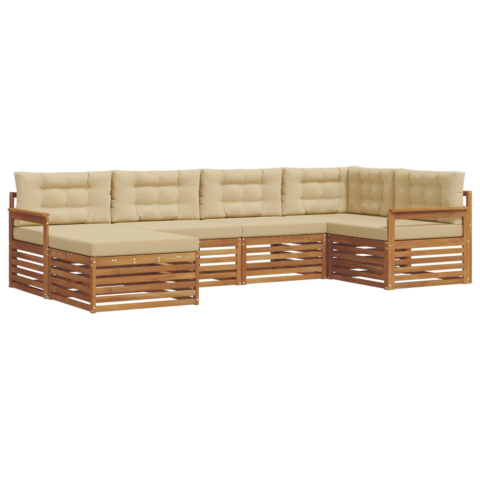 Ensemble de canapés d'extérieur 6 pcs Naturel et Beige - XIOS