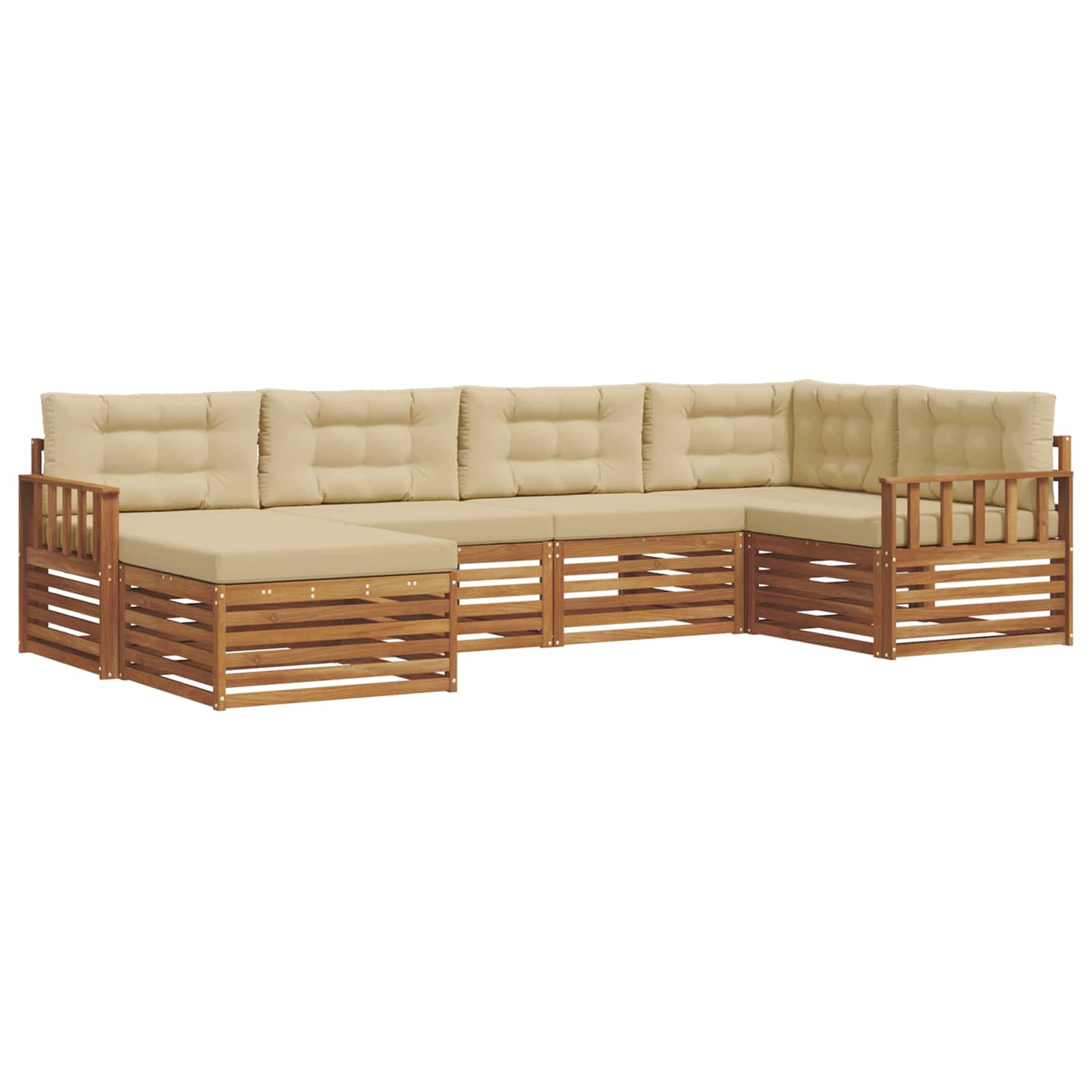 Ensemble de canapés d'extérieur 6 pcs Naturel et Beige - XIOS