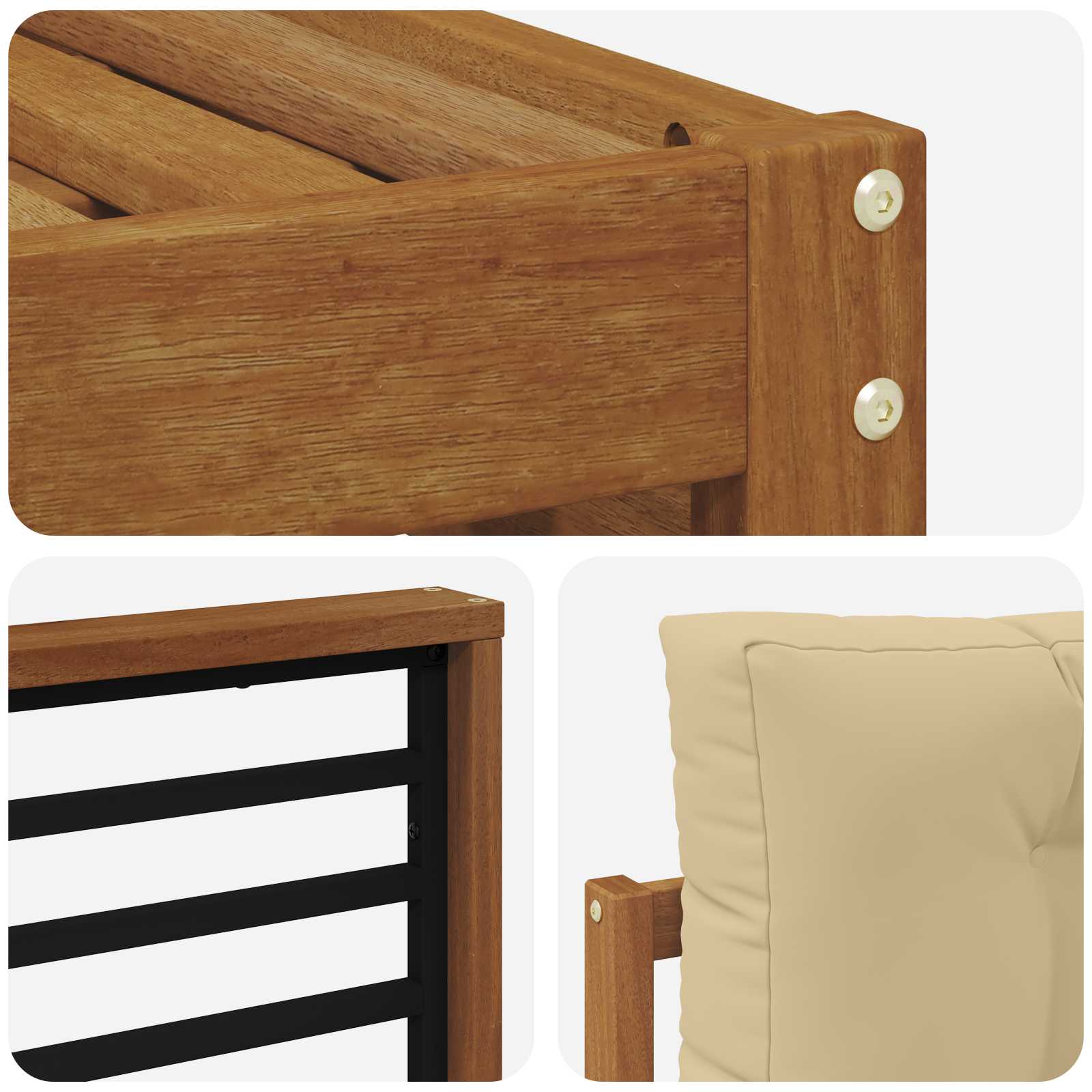 Ensemble de canapés d'extérieur 6 pcs Naturel et Beige - XIOS