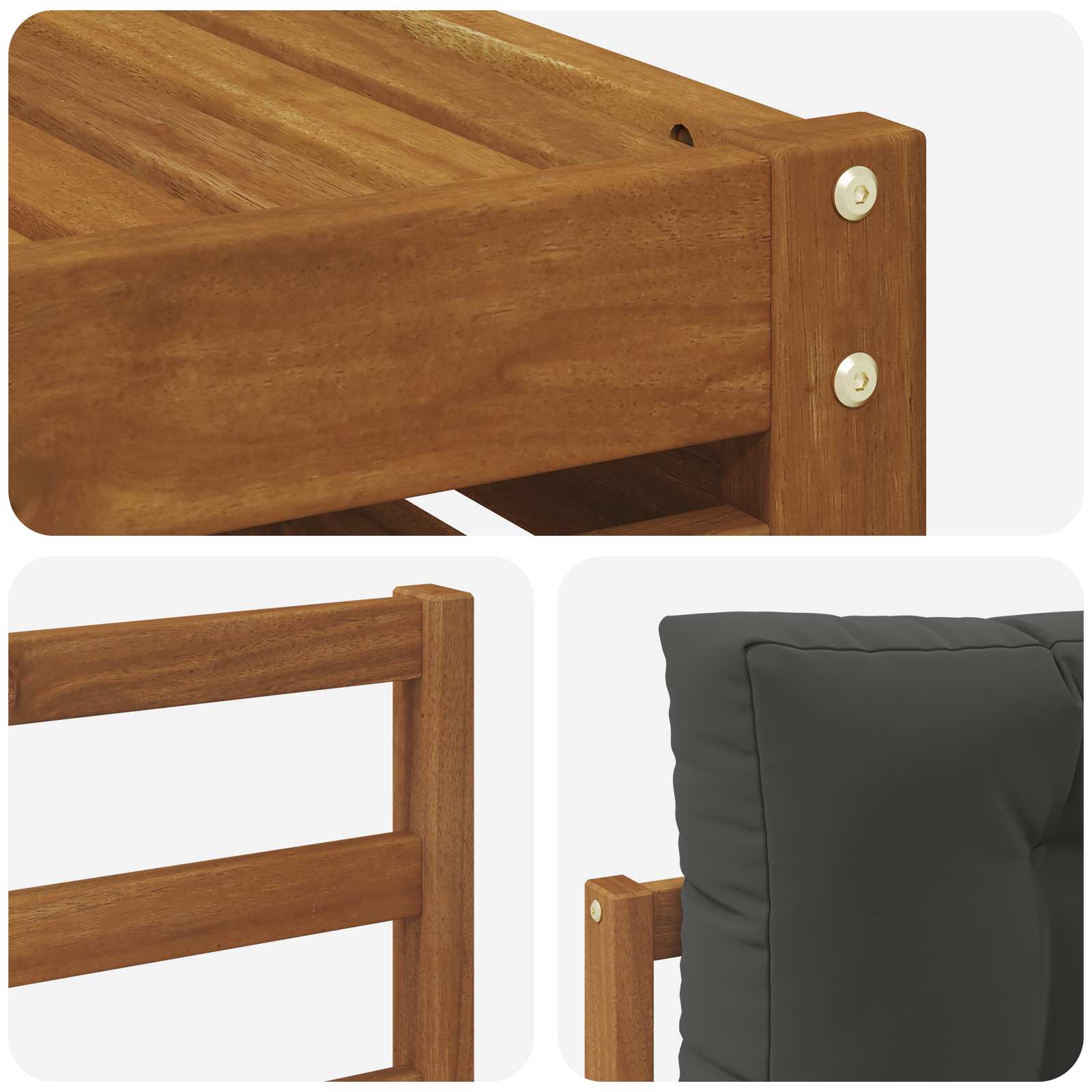 Ensemble de canapés d'extérieur 7 pcs Naturel et Anthracite - XIOS