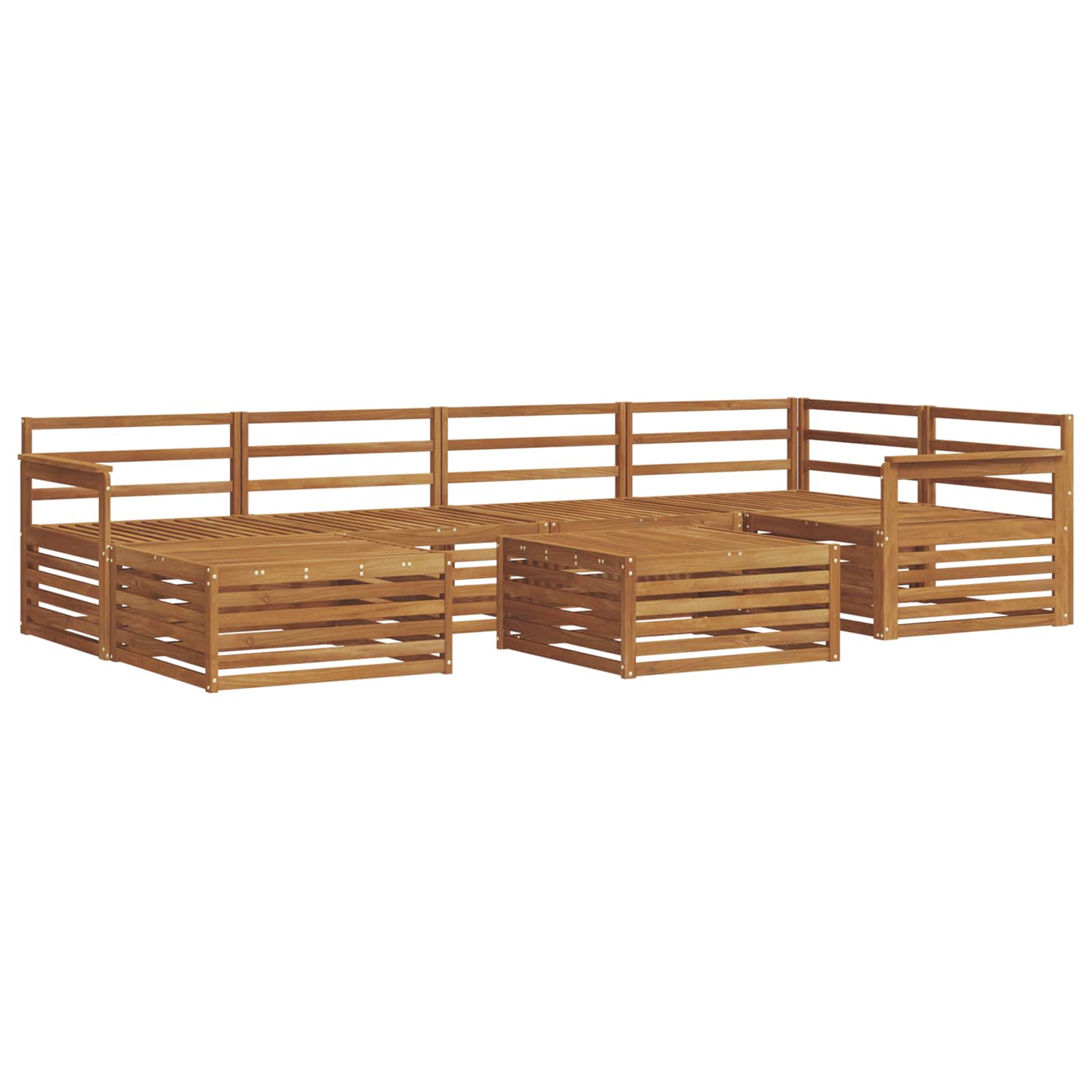 Ensemble de canapés d'extérieur 7 pcs Naturel - XIOS
