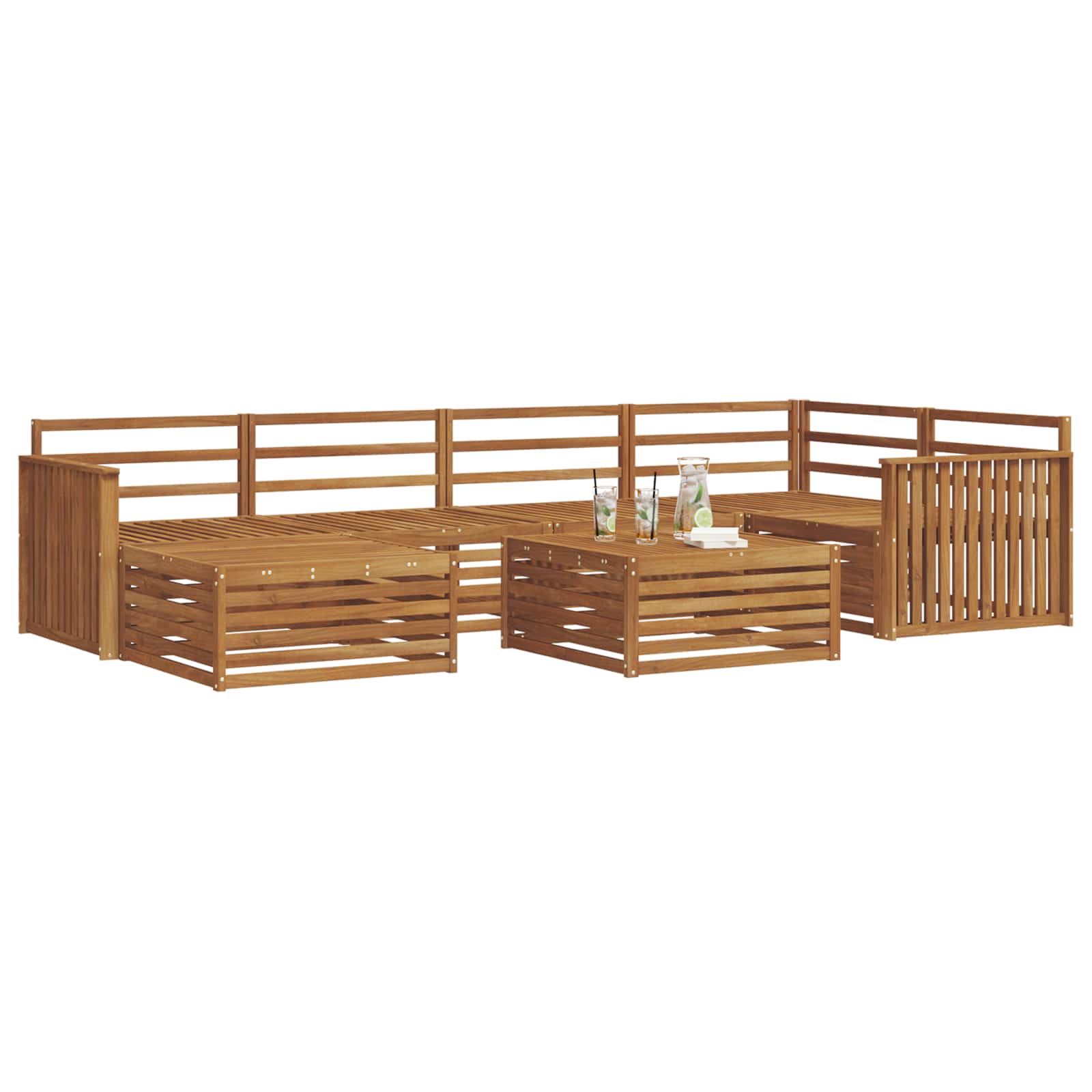 Ensemble de canapés d'extérieur 7 pcs Naturel - XIOS