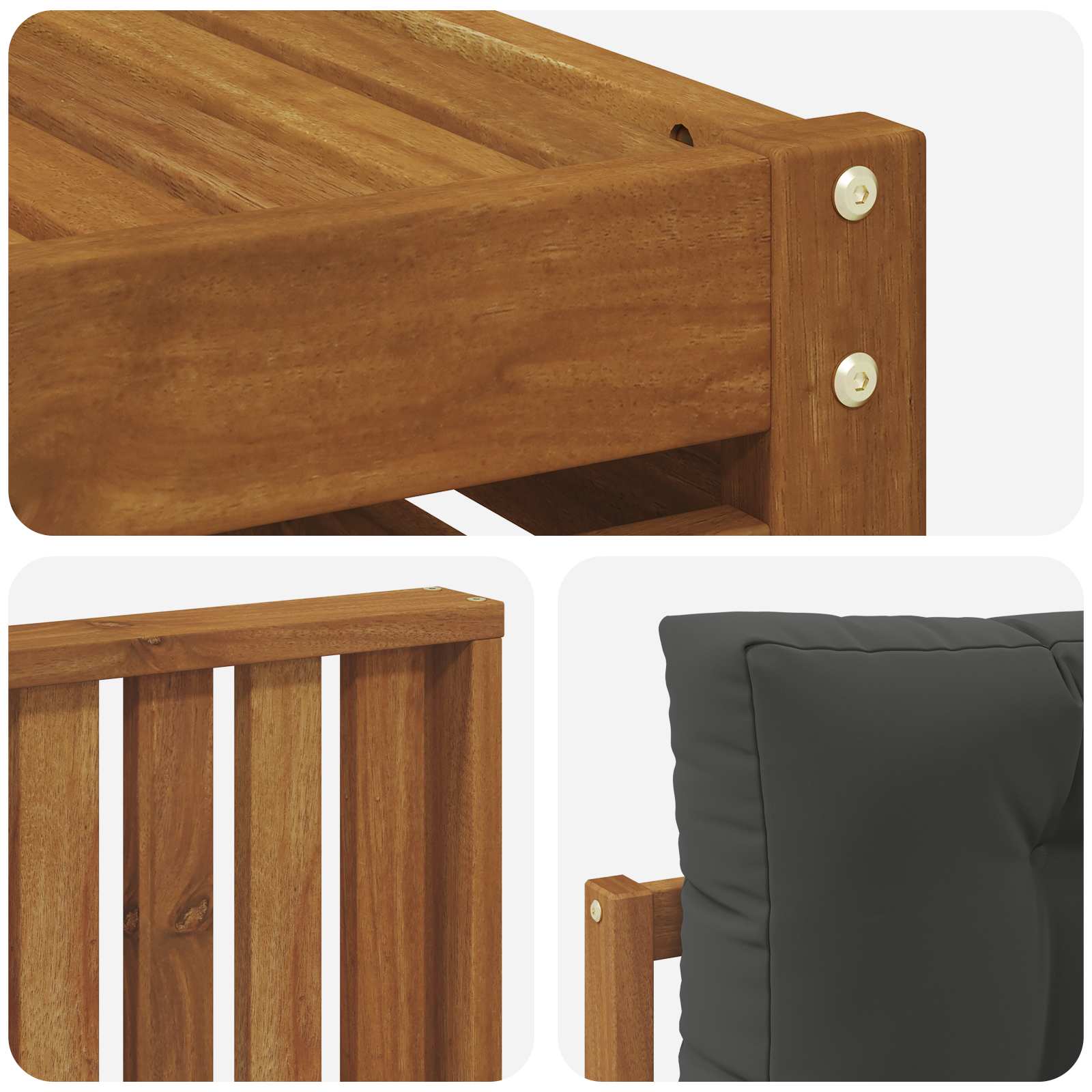 Ensemble de canapés d'extérieur 7 pcs Naturel et Anthracite - XIOS