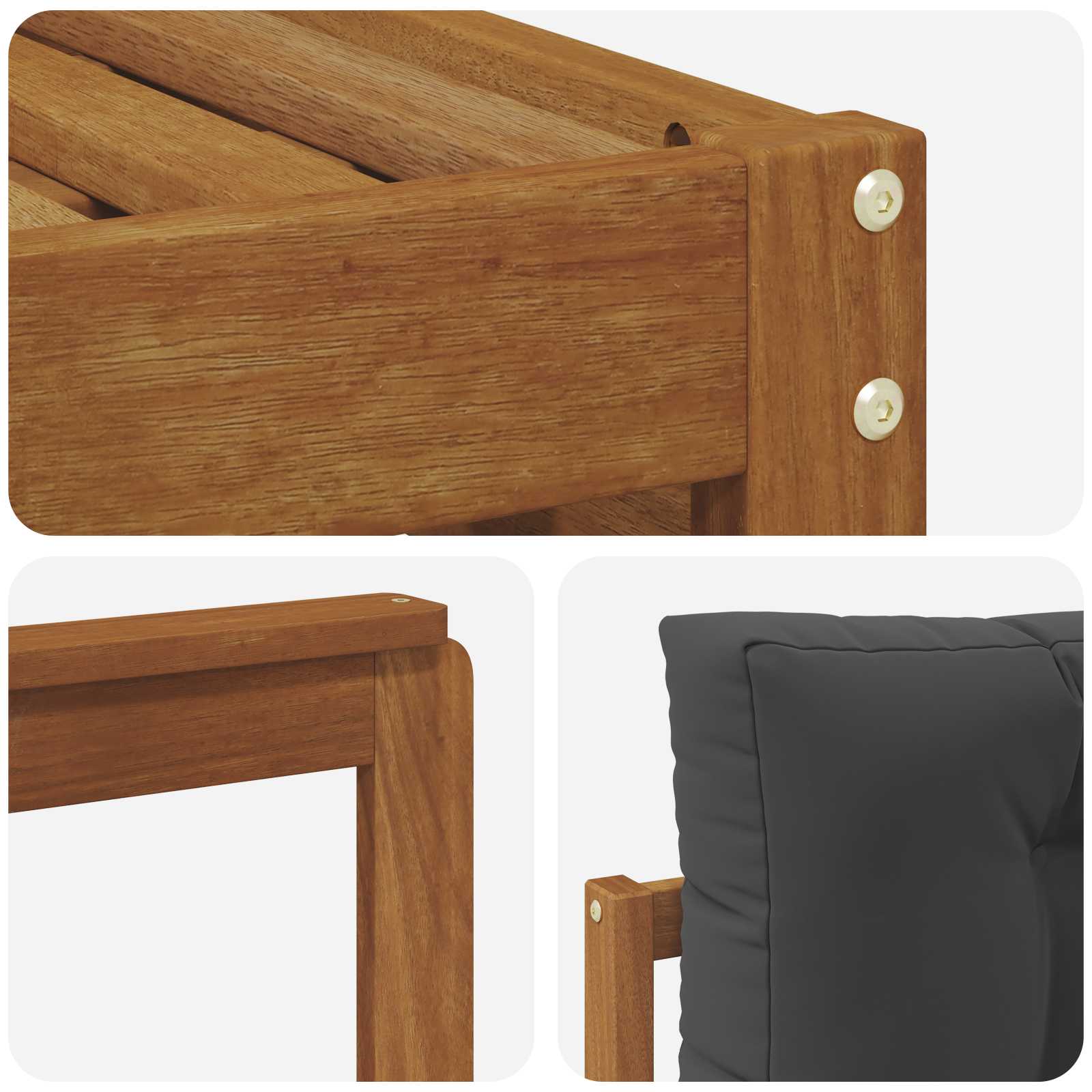 Ensemble de canapés d'extérieur 7 pcs Naturel et Anthracite - XIOS