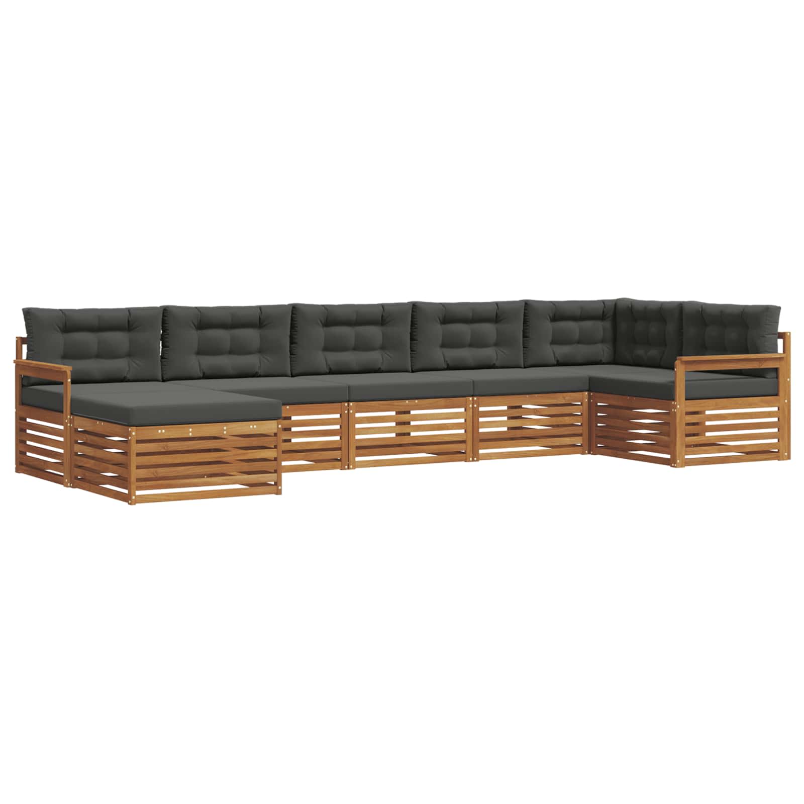 Ensemble de canapés d'extérieur 7 pcs Naturel et Anthracite - XIOS