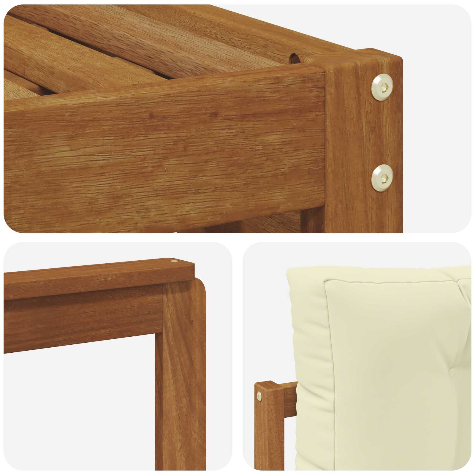 Ensembles de canapés avec coussin 6 pcs Naturel et Crème - XIOS