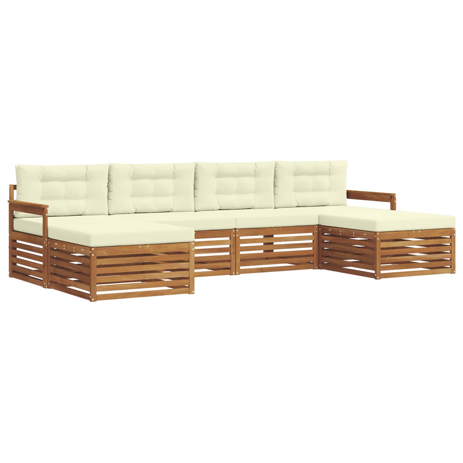 Ensembles de canapés avec coussin 6 pcs Naturel et Crème - XIOS