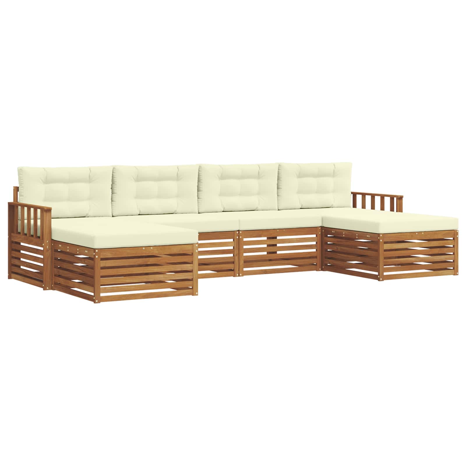 Ensembles de canapés avec coussin 6 pcs Naturel et Crème - XIOS
