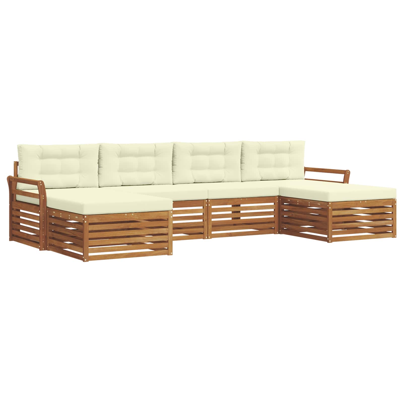 Ensembles de canapés avec coussin 6 pcs Naturel et Crème - XIOS