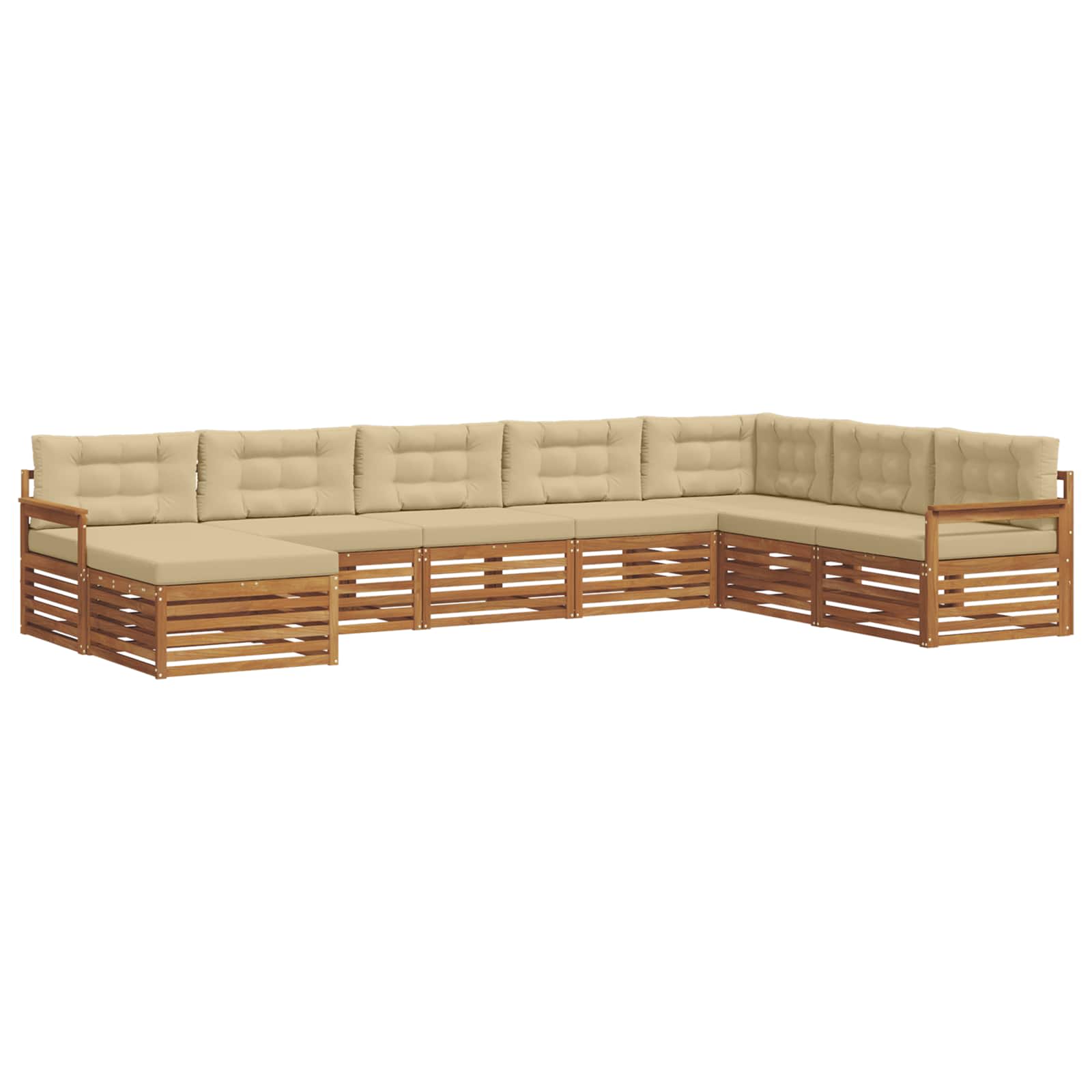 Ensembles de canapés avec coussin 8 pcs Naturel et Beige - XIOS