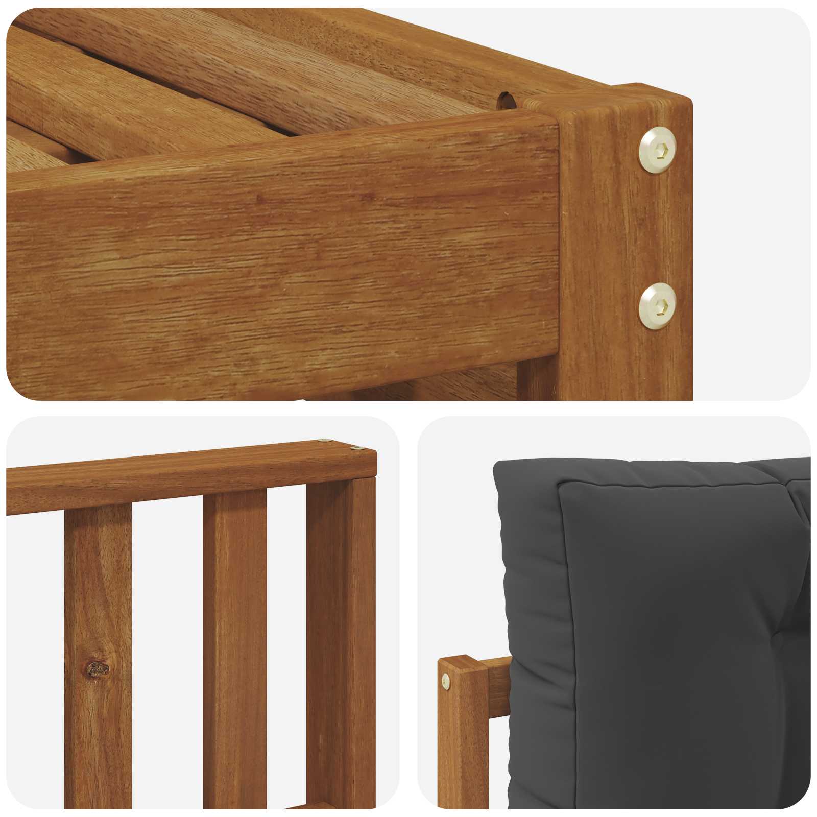 Ensembles de canapés avec coussin 8 pcs Naturel et Anthracite - XIOS