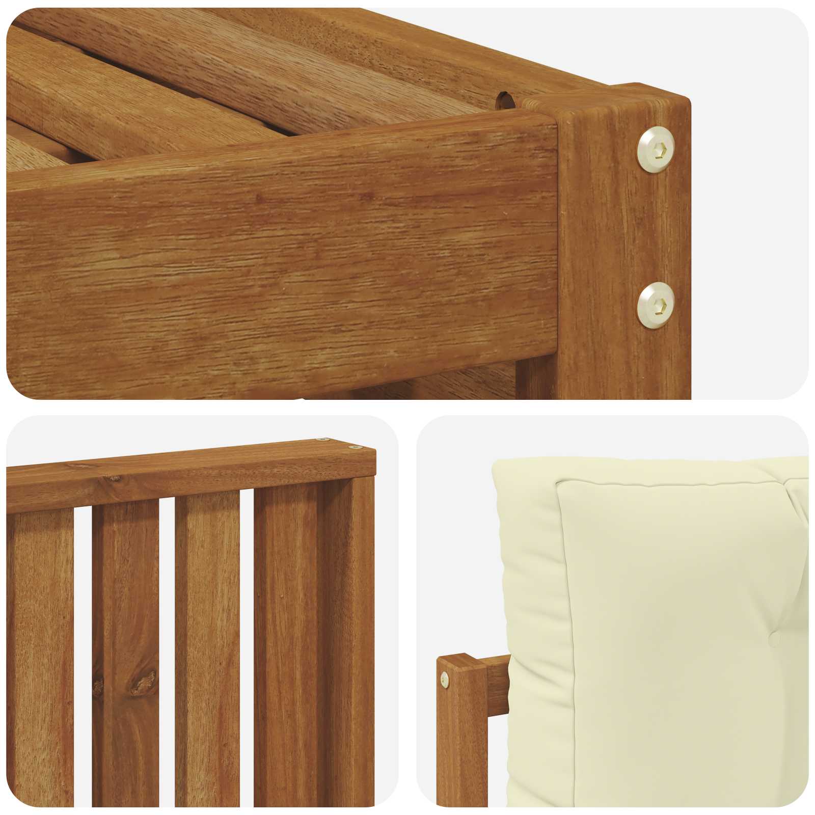 Ensembles de canapés avec coussin 8 pcs Naturel et Crème - XIOS