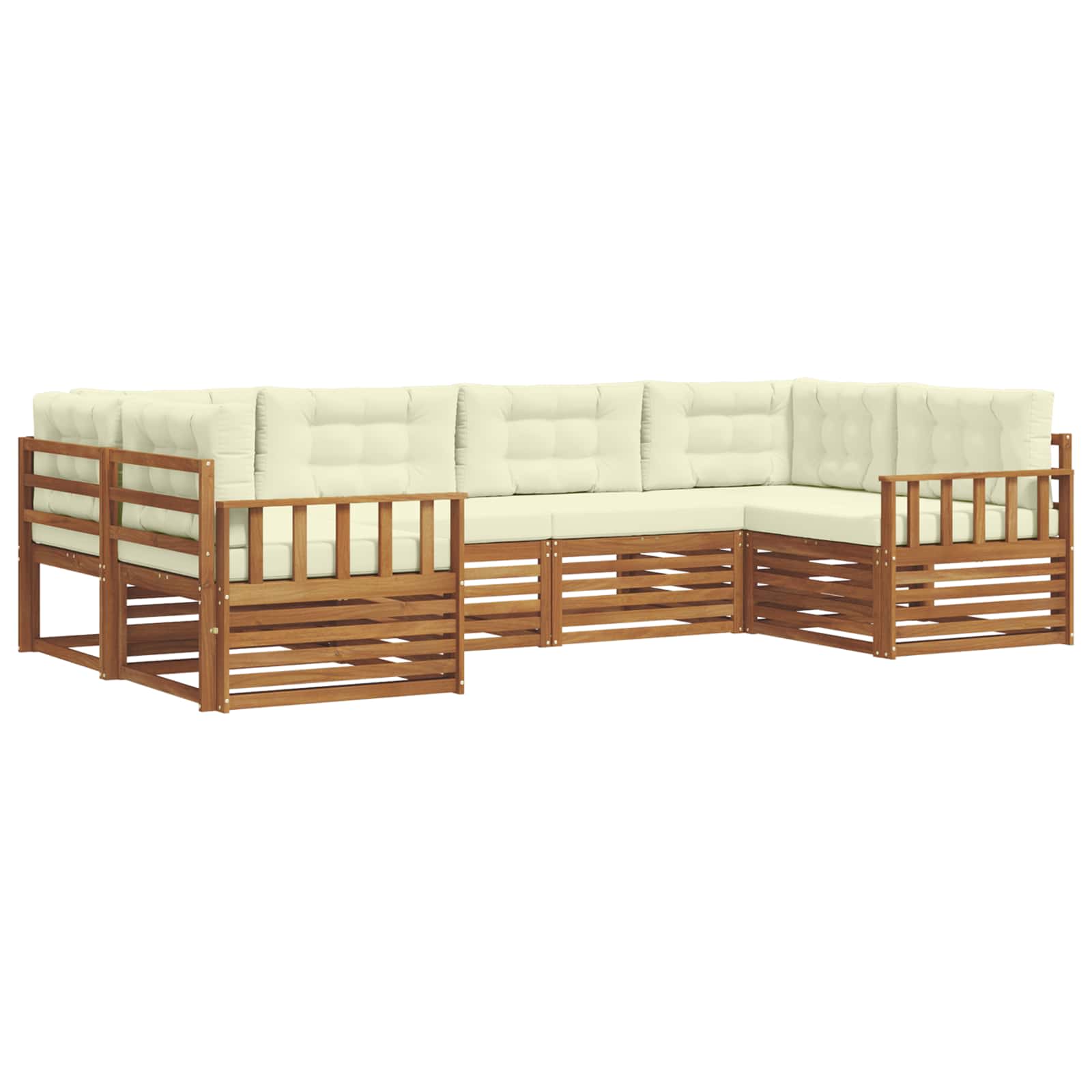 Ensembles de canapés avec coussin 6 pcs Naturel et Crème - XIOS