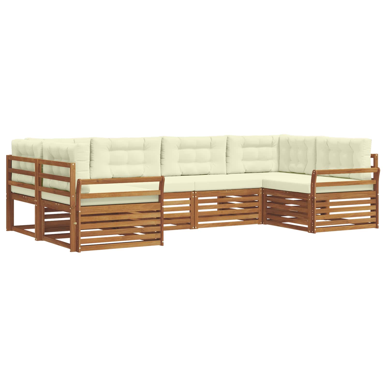 Ensembles de canapés avec coussin 6 pcs Naturel et Crème - XIOS