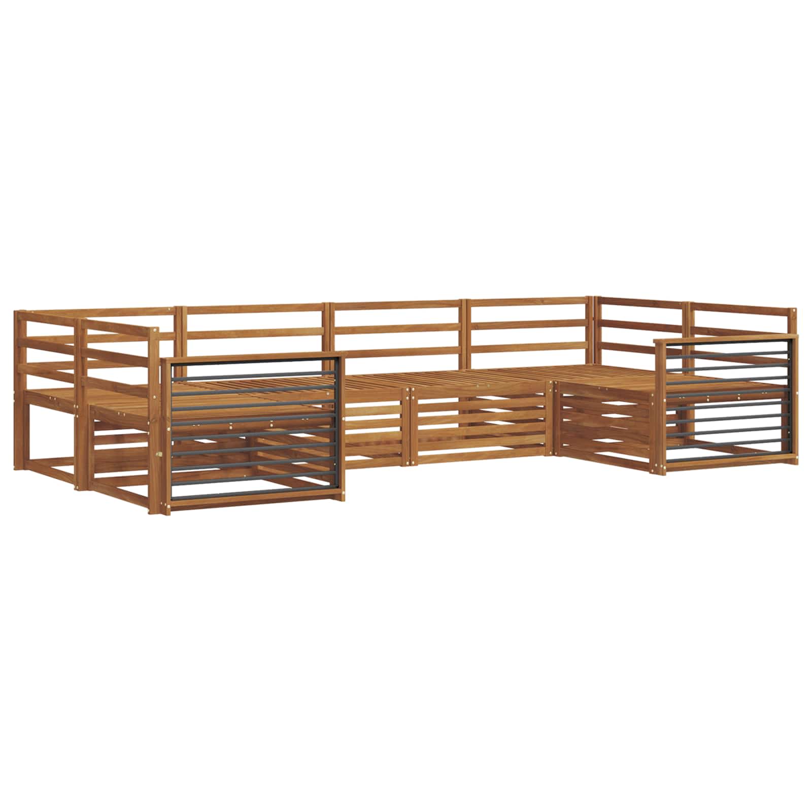 Ensembles de canapés 6 pcs Naturel Bois d'Acacia Massif - XIOS
