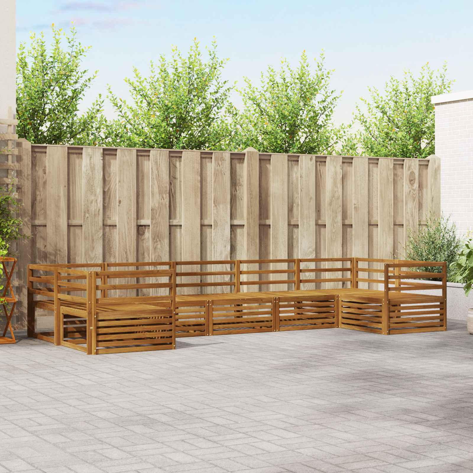 Ensemble de canapés d'extérieur 7 pcs Naturel - XIOS