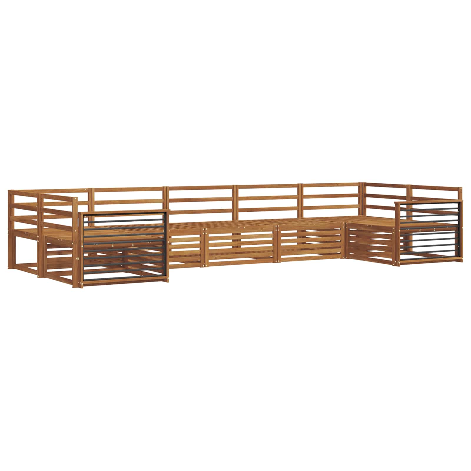 Ensembles de canapés 7 pcs Naturel Bois d'Acacia Massif - XIOS