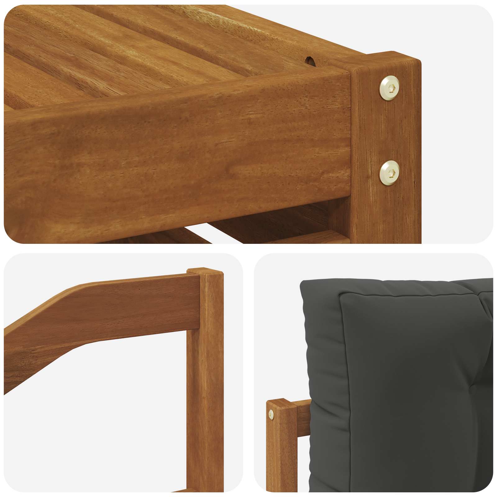 Ensembles de canapés avec coussin 10 pcs Naturel et Anthracite - XIOS