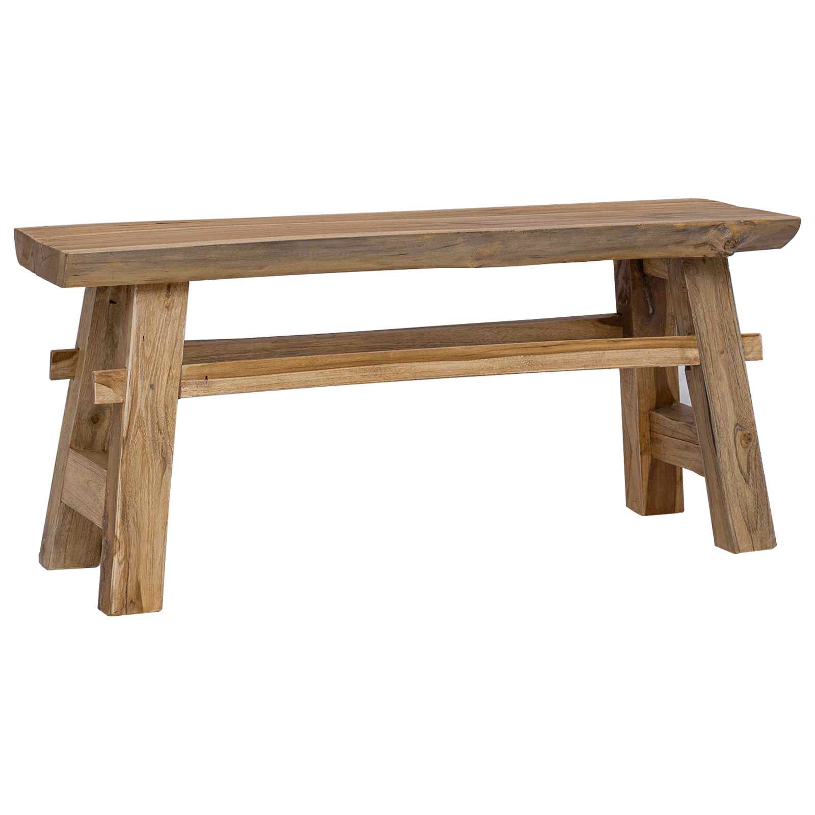 banc Naturel 100 x 29 x 43,5 cm Bois de teck massif - XIOS