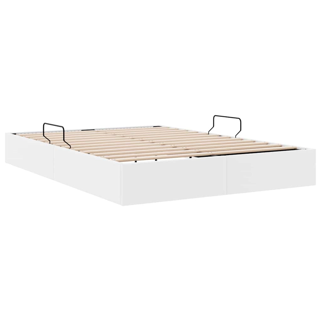 Lit de Rangement Blanc pur 137 x 190 cm Simili cuir - XIOS