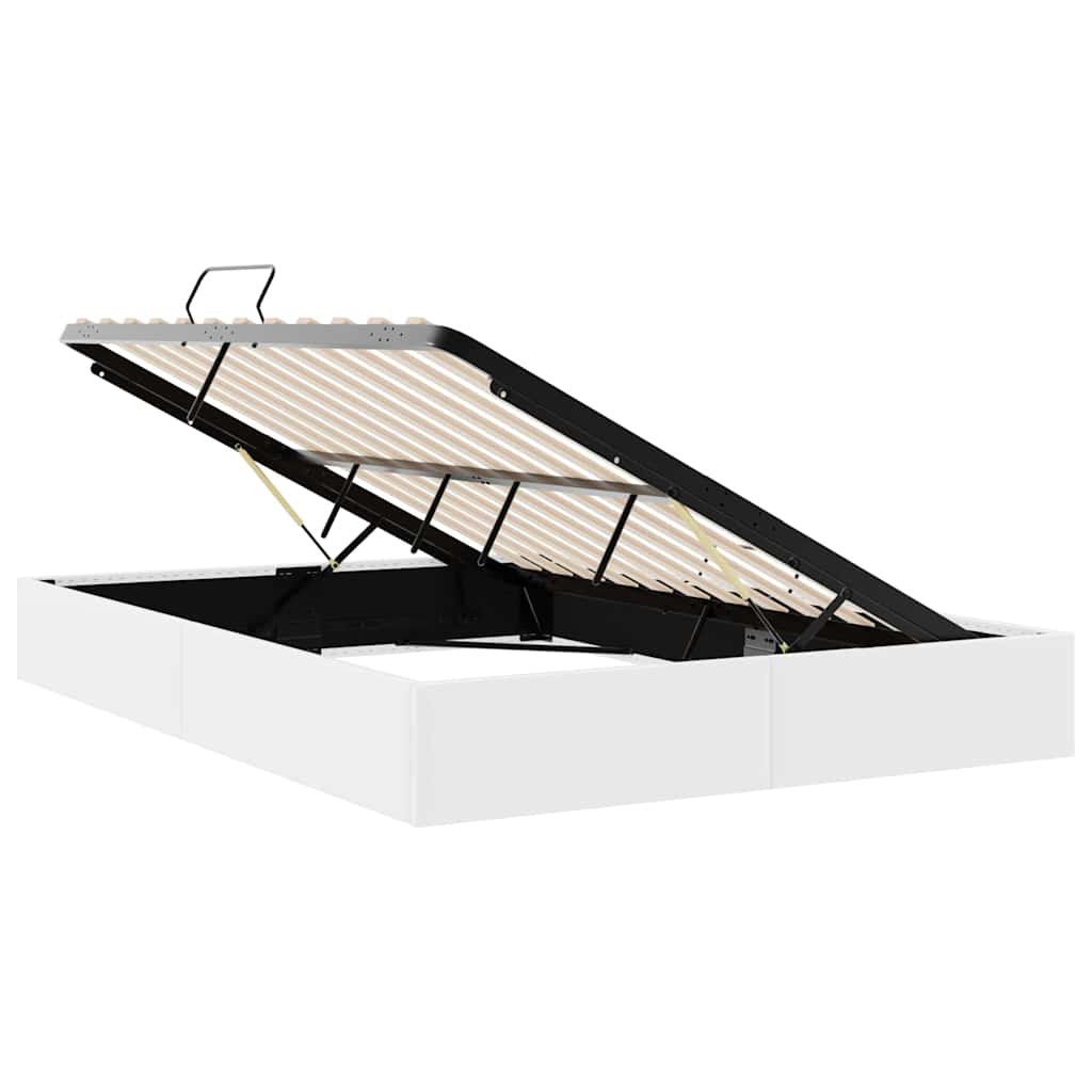 Lit de Rangement Blanc pur 137 x 190 cm Simili cuir - XIOS