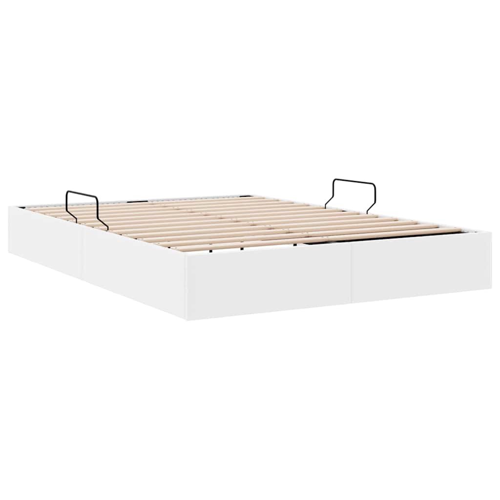 Lit de Rangement Blanc pur 137 x 190 cm Simili cuir - XIOS