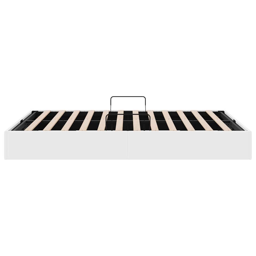Lit de Rangement Blanc pur 137 x 190 cm Simili cuir - XIOS