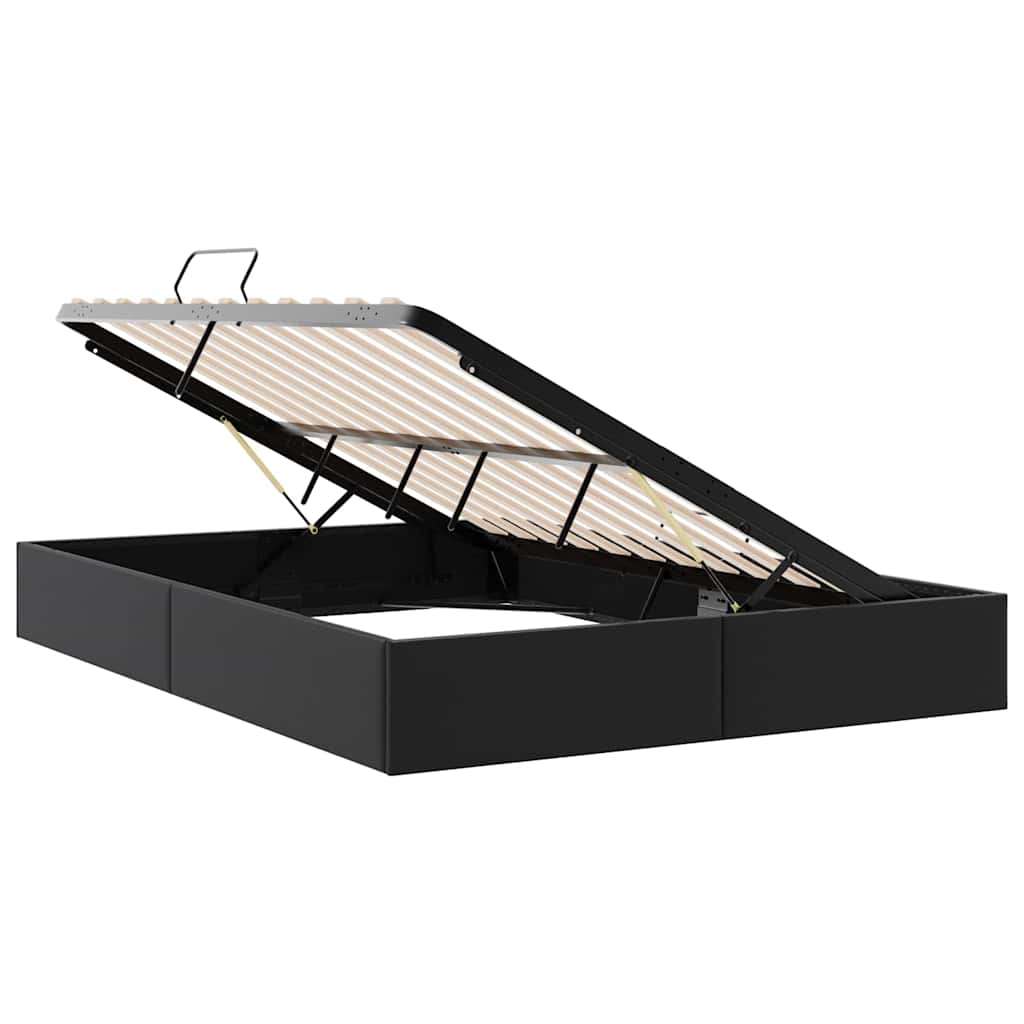 Lit de Rangement avec stockage Noir 153 x 203 cm Simili cuir - XIOS