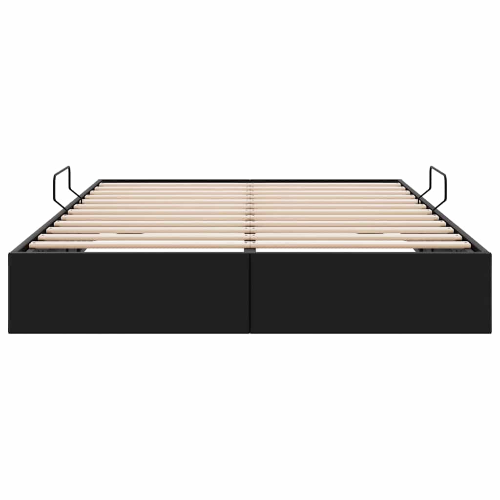 Lit de Rangement avec stockage Noir 153 x 203 cm Simili cuir - XIOS