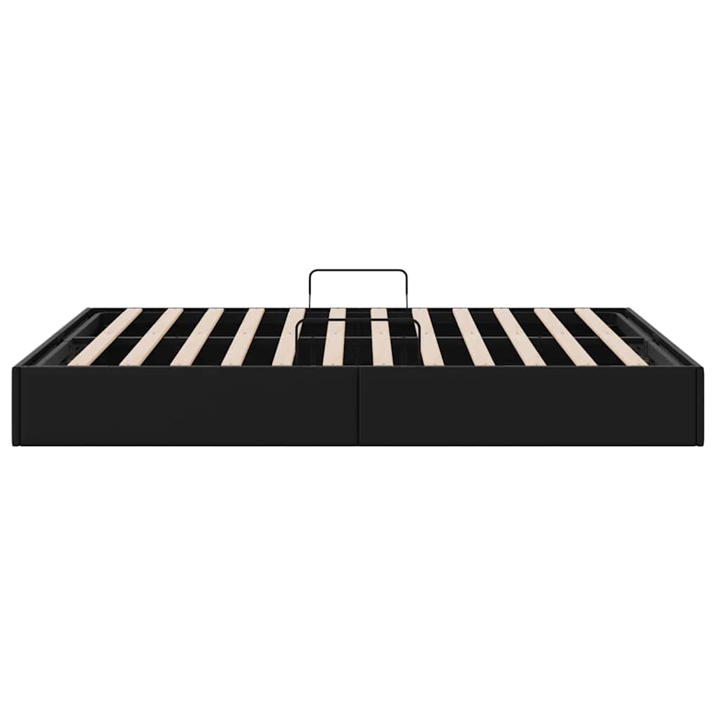 Lit de Rangement avec stockage Noir 153 x 203 cm Simili cuir - XIOS
