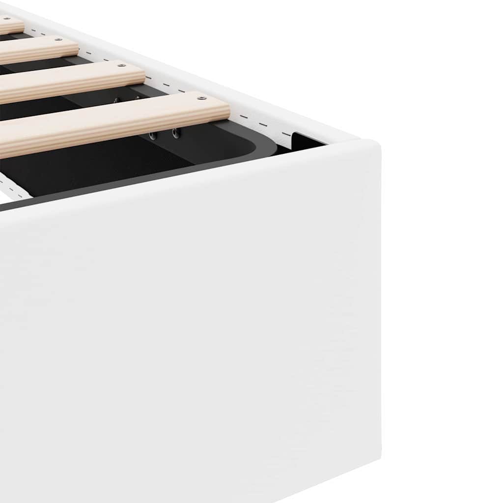 Lit de Rangement Blanc pur 153 x 203 cm Simili cuir - XIOS